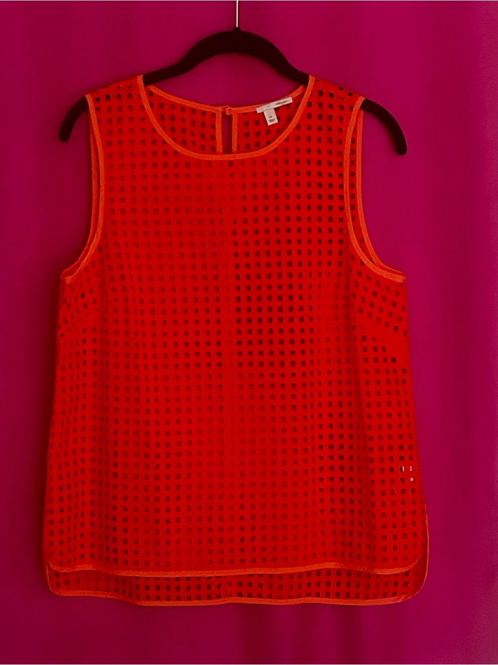 Halogen Sleeveless Eyelet Top